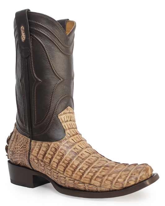 Men's Cutter Toe Caiman Tail Western Boots - 740172 by King Exotic from Skip’s Western Outfitters | KEB-740172-070-EE