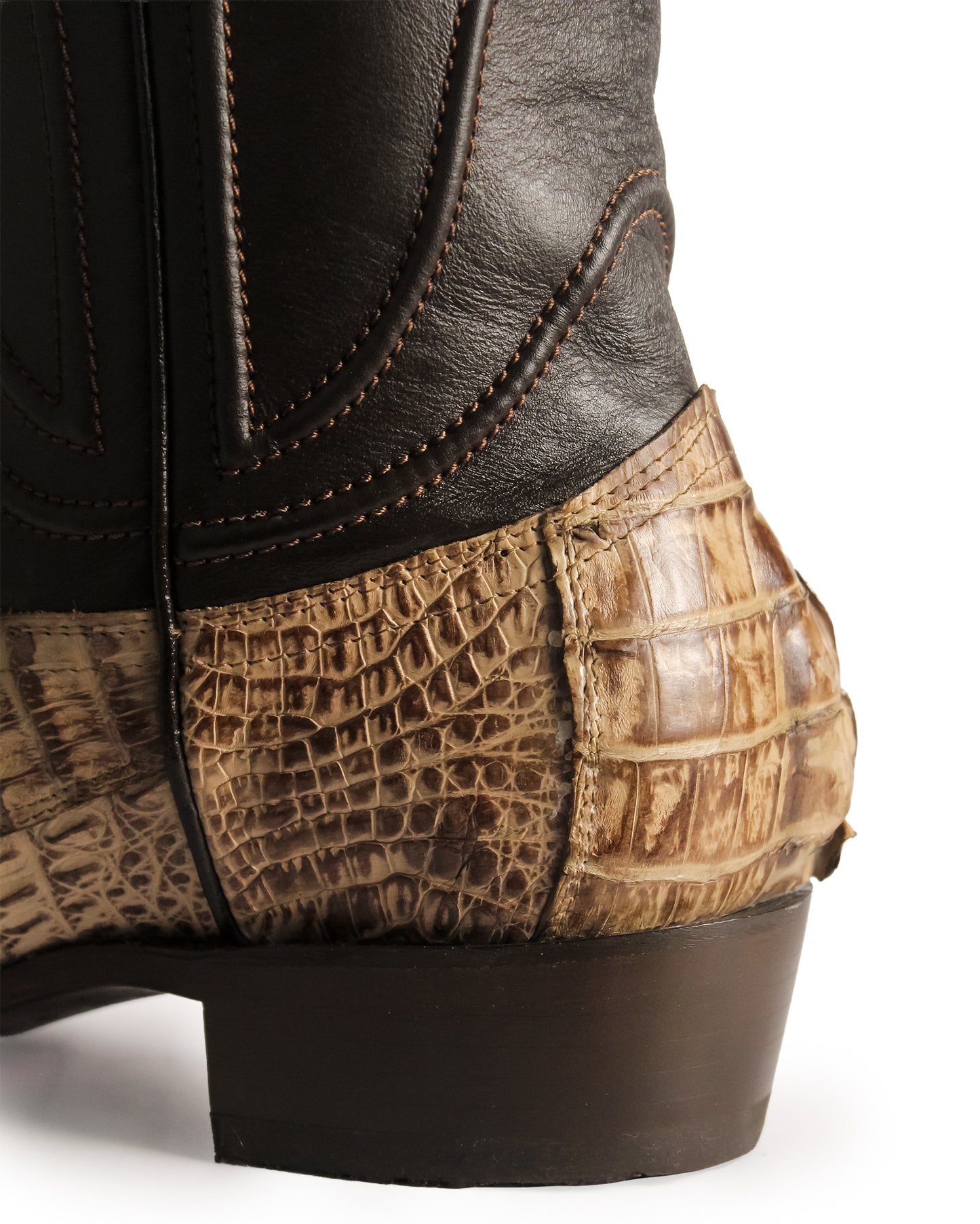 Men's Cutter Toe Caiman Tail Western Boots - 740172