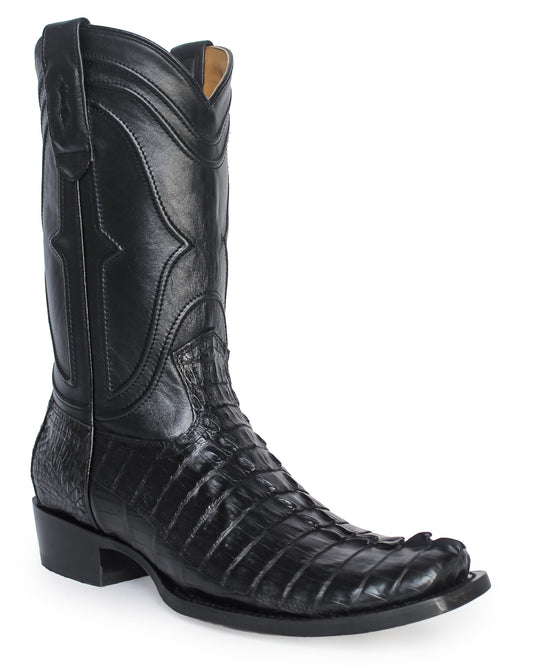 Men's Cutter Toe Caiman Tail Western Boots - 740105 by King Exotic from Skip’s Western Outfitters | KEB-740105-070-EE
