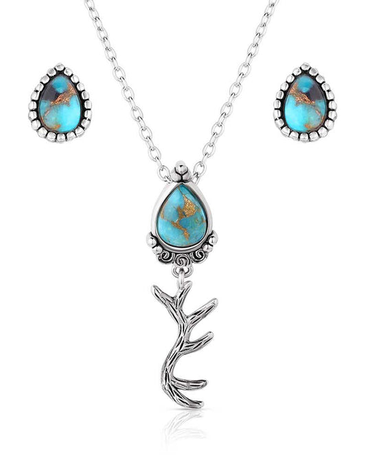 Highland Beauty Turquoise Jewlery Set by Montana Silversmiths from Skip’s Western Outfitters | MON-KTJS6080-O/S