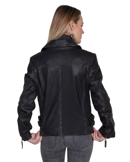 Women's Leather Motorcycle Jacket