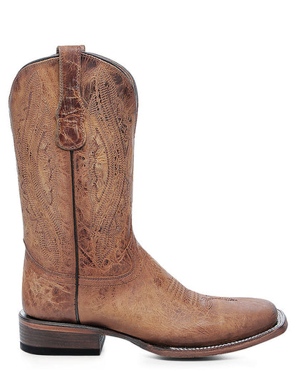 Corral L6300 Men's Handcrafted Wide Square Toe Cowboy Boots in Brown at Skip's Western Outfitters