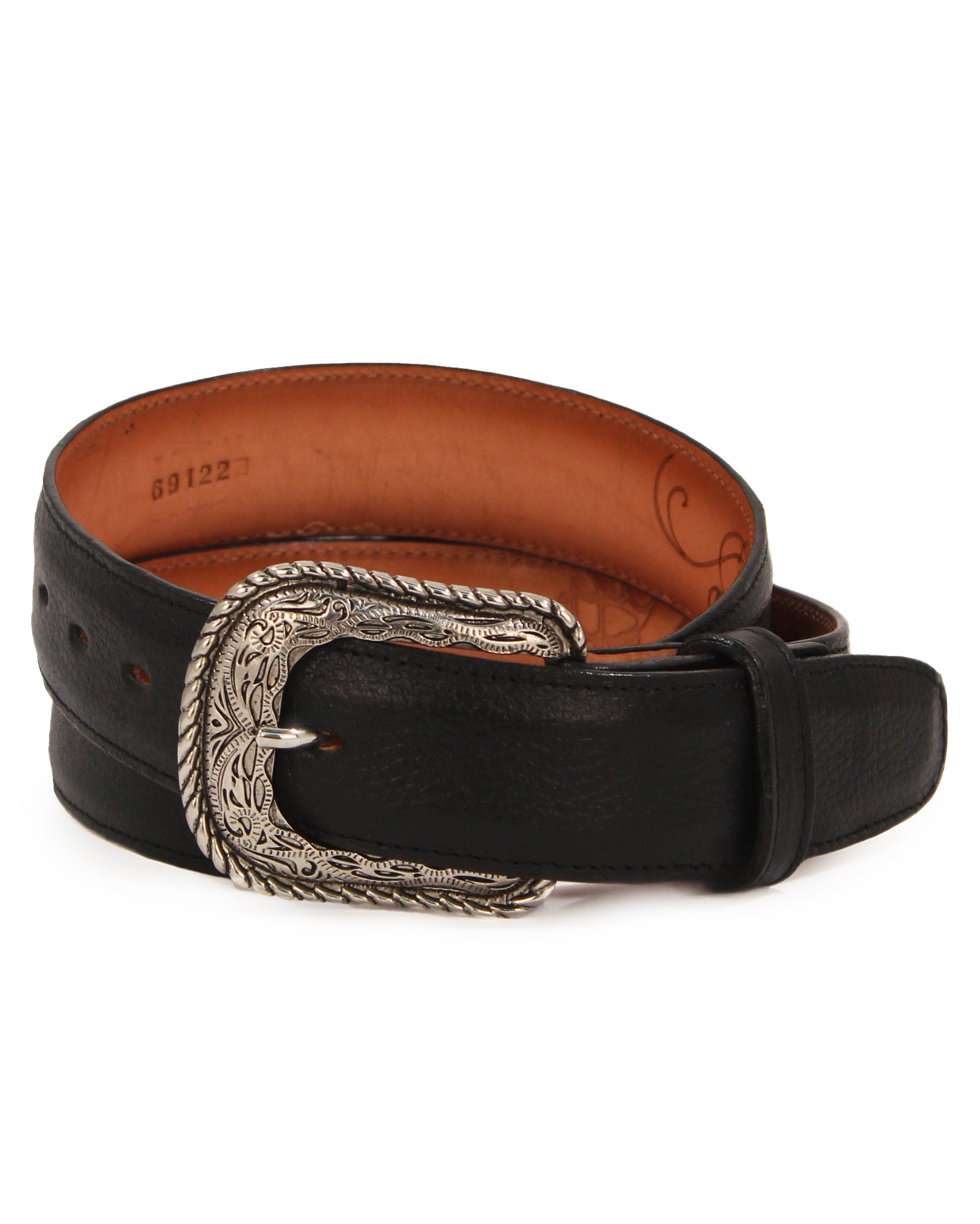 Men's Elk Leather Western Belt by Los Altos from Skip’s Western Outfitters | LOS-C11U5105-32-REG