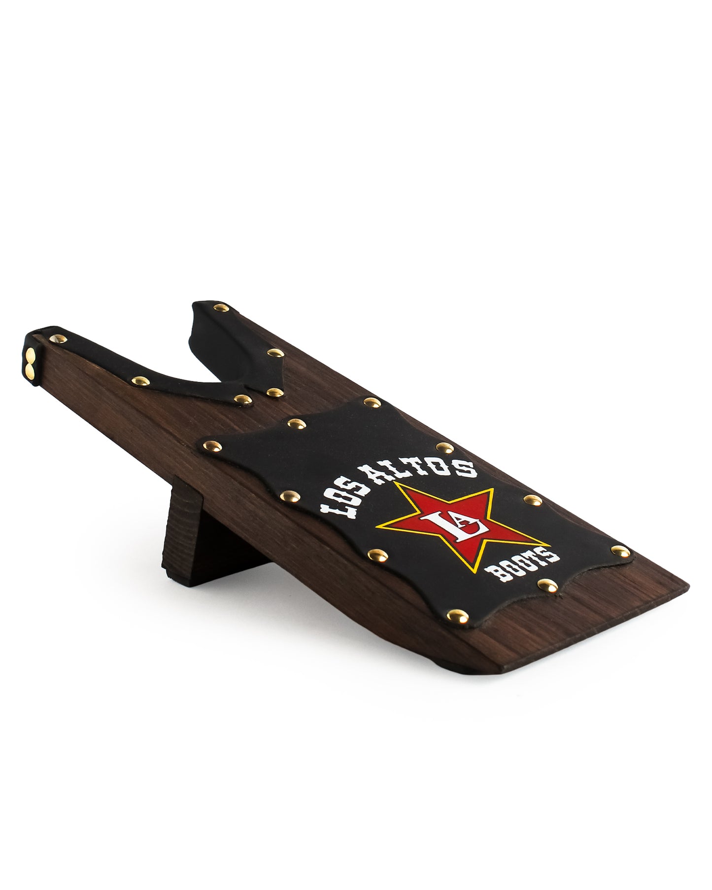 Black Leather with Gold Studs Boot Jack