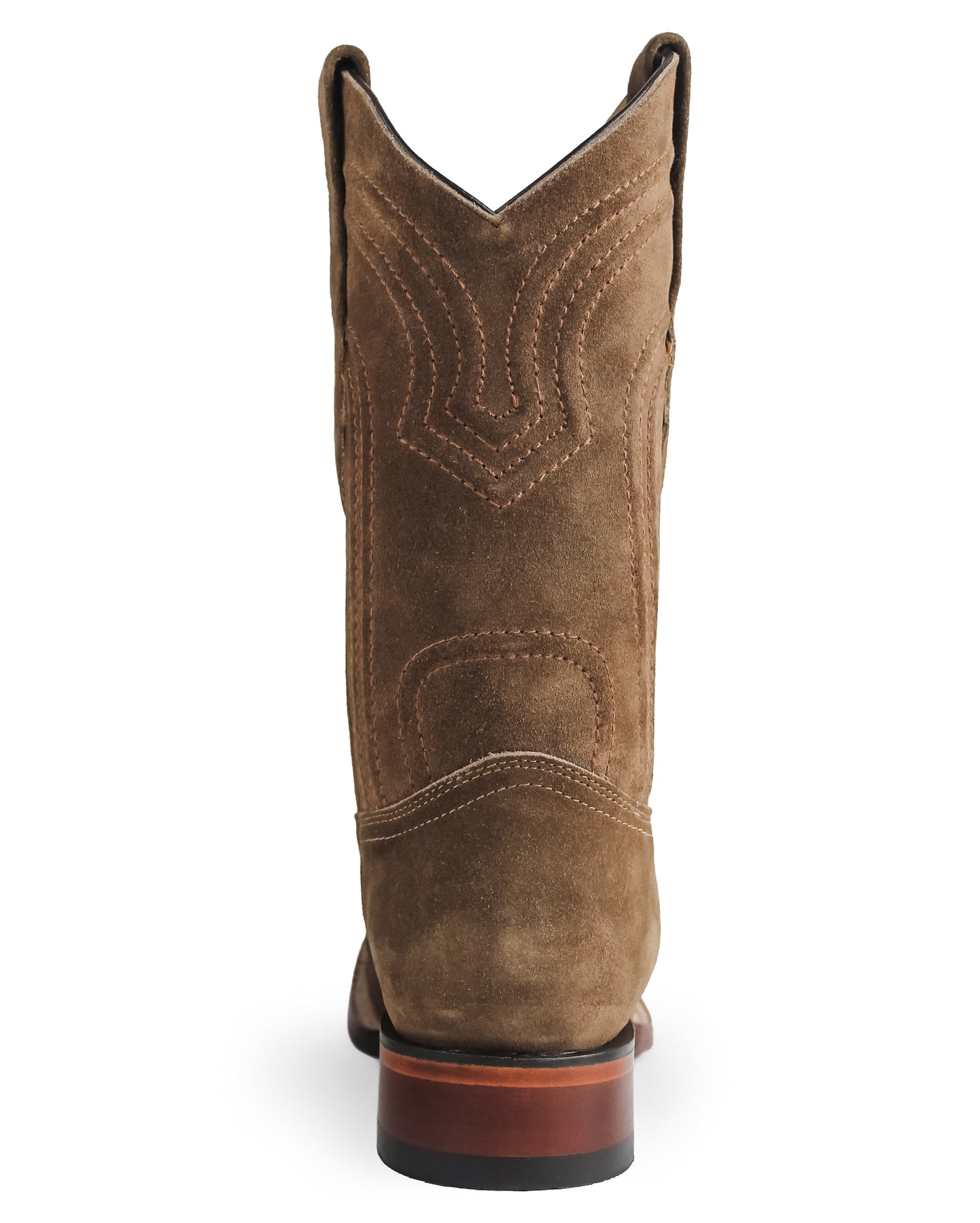 Men's Genuine Suede Wide Square Toe Western Boots - 8226660