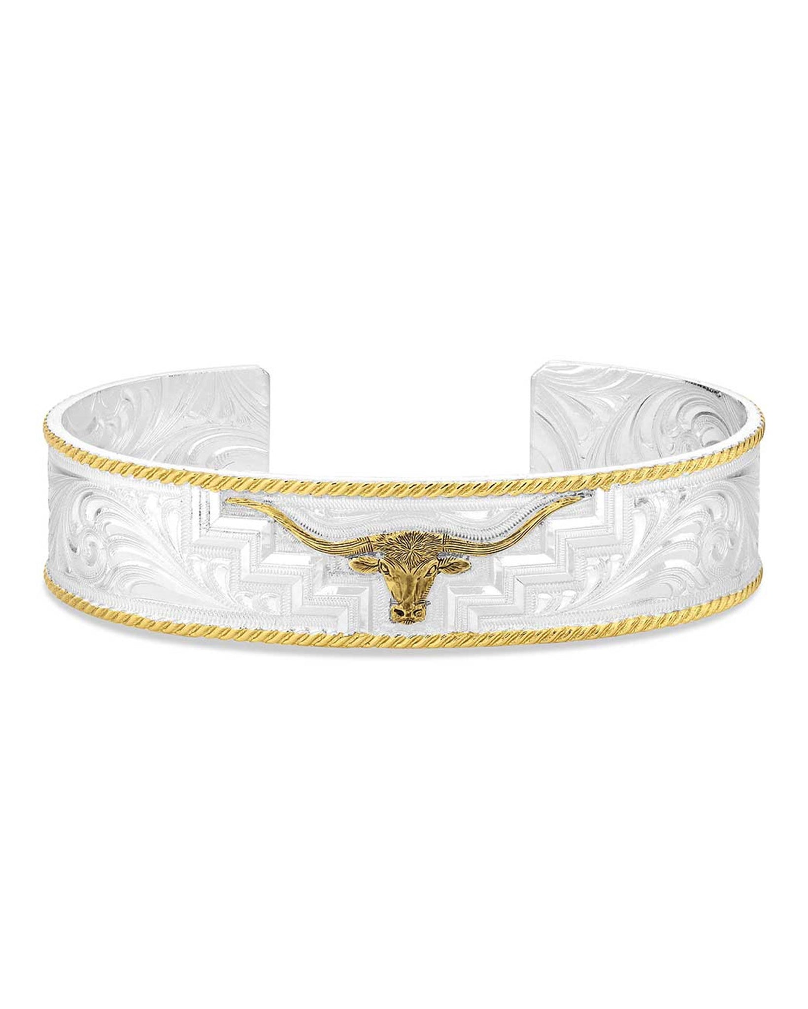Longhorn Trails Cuff Bracelet by Montana Silversmiths from Skip’s Western Outfitters | MON-BC6145-O/S