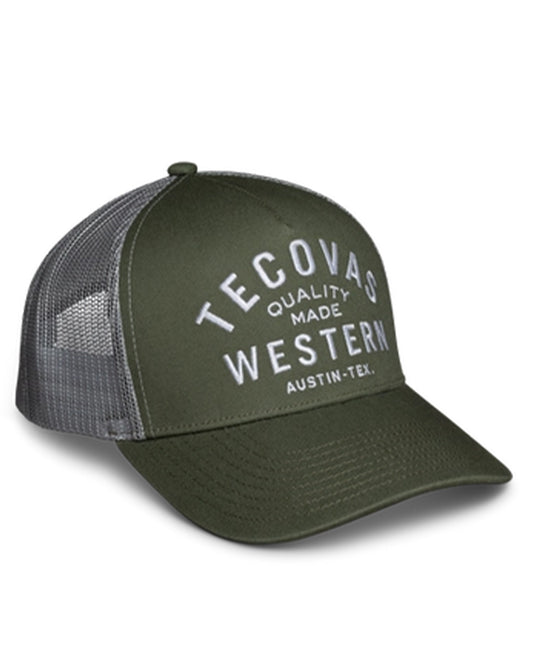 Quality Made Western Five-Panel Trucker Cap by Tecovas from Skip’s Western Outfitters | TEC-30259-OLI-OS