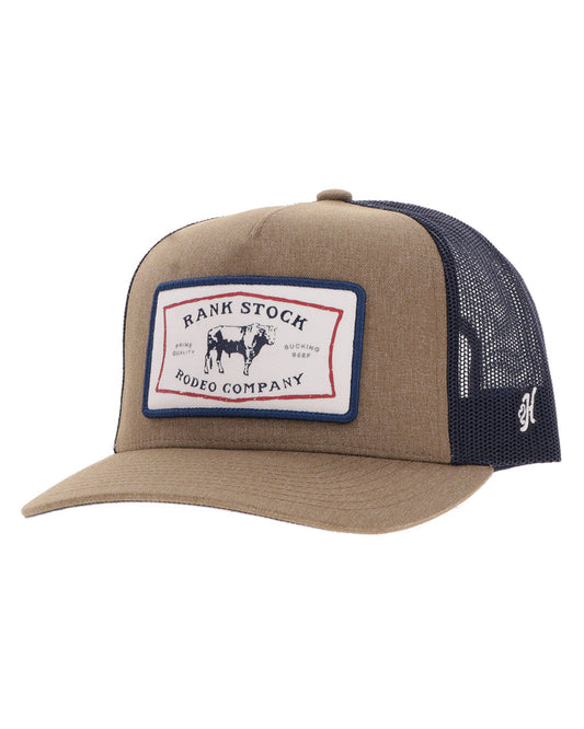 Rank Stock Cap by Hooey from Skip’s Western Outfitters | HOO-2561T-TNNV-O/S-TAN-/-NAVY