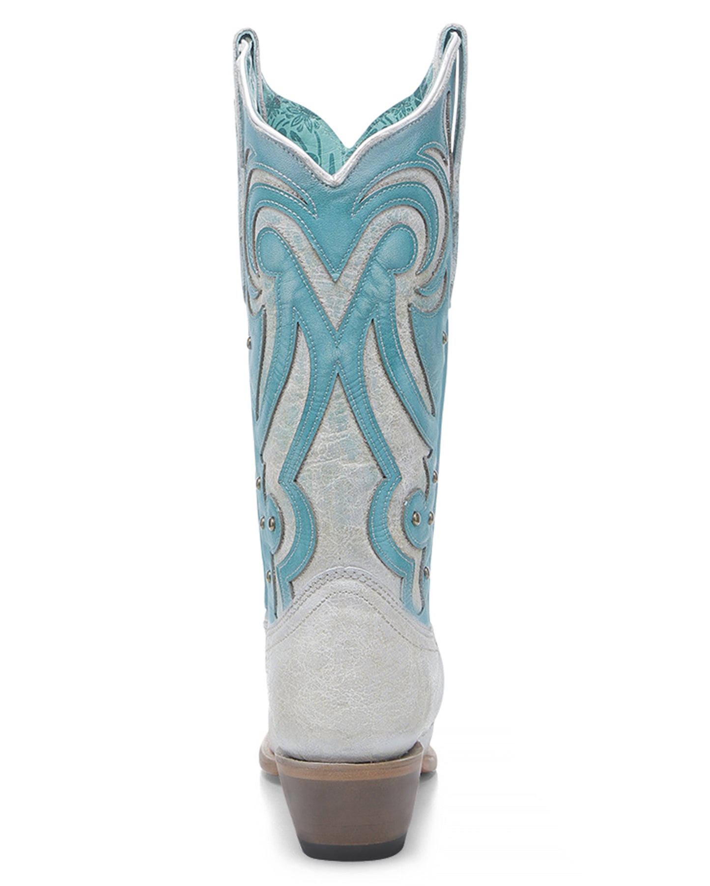 Women's Laser Embroidery & Studs Western Boots