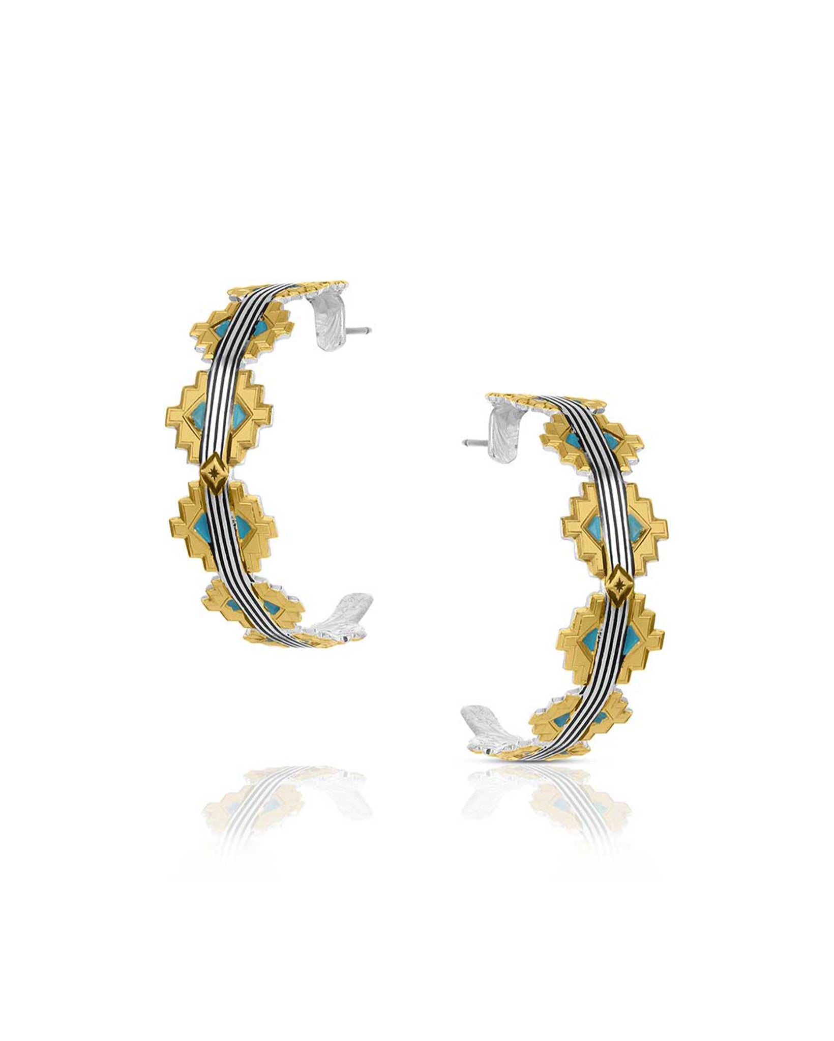 Painted Sky Hoop Earrings by Montana Silversmiths from Skip’s Western Outfitters | MON-ER6154-O/S