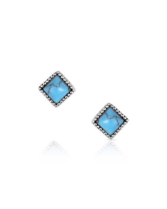Desert Turquoise Earrings by Montana Silversmiths from Skip’s Western Outfitters | MON-ER6326-O/S