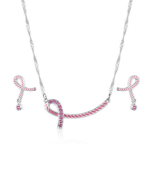 Tough Enough To Wear Pink Hope Rope Jewelry Set by Montana Silversmiths from Skip’s Western Outfitters | MON-JS6339TWP-O/S