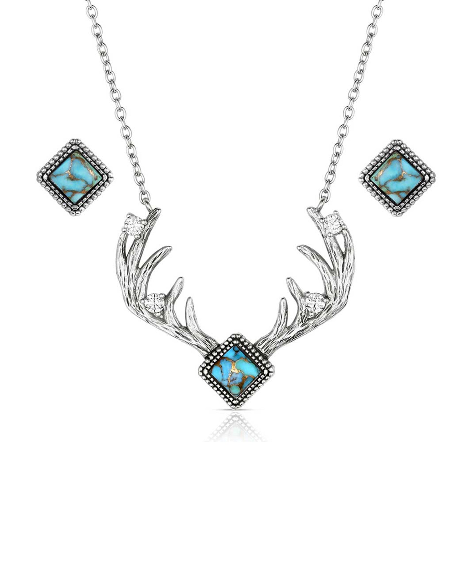 Rugged Beauty Turquoise Jewelry Set by Montana Silversmiths from Skip’s Western Outfitters | MON-KTJS6330-O/S