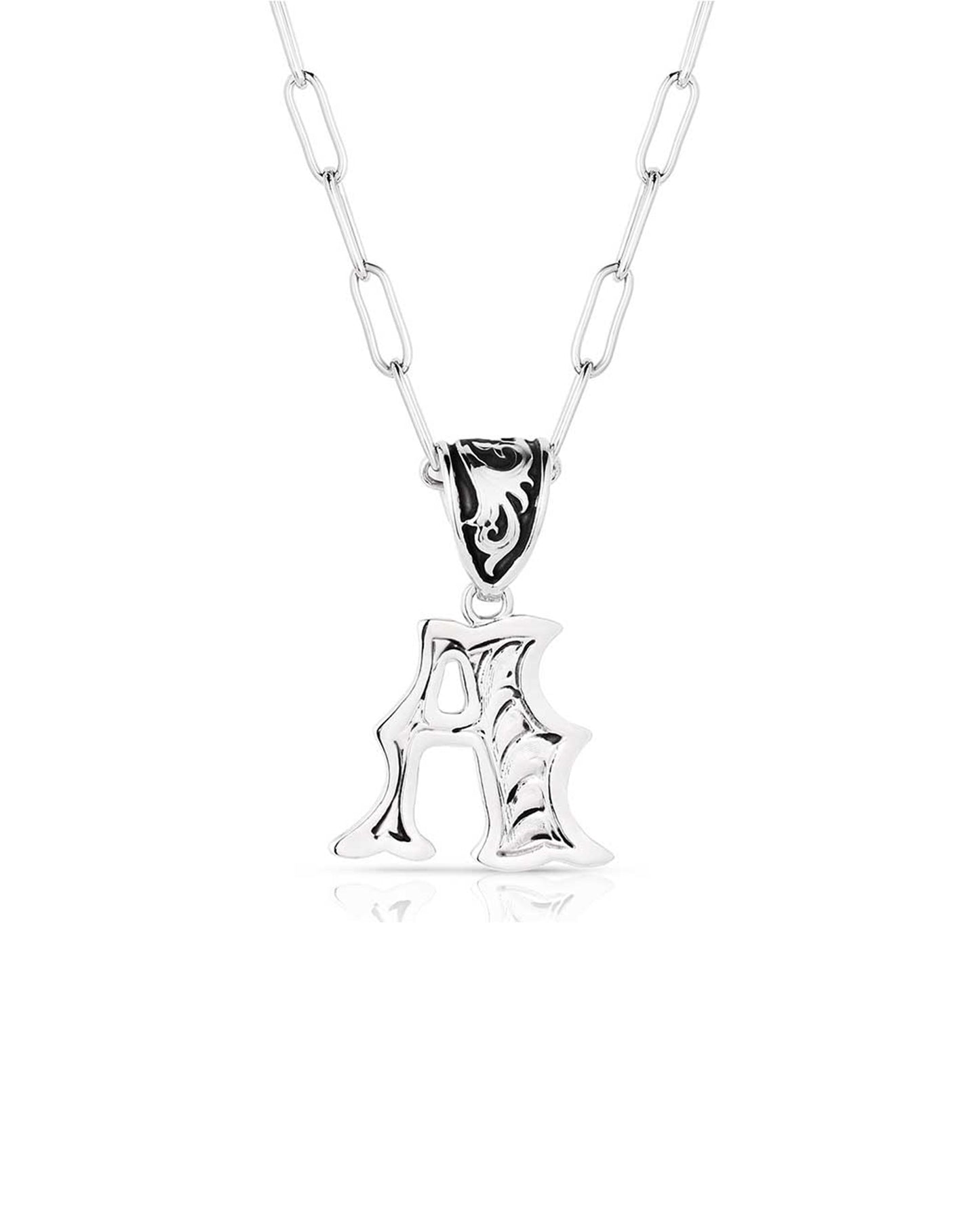 Western Initial A Necklace by Montana Silversmiths from Skip’s Western Outfitters | MON-NC6096-A-O/S
