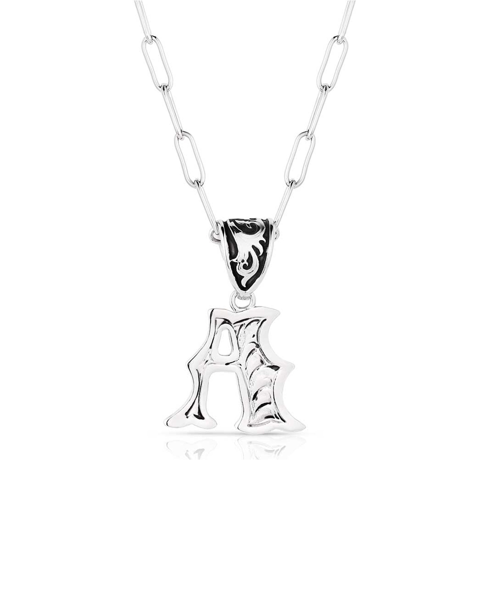 Western Initial A Necklace by Montana Silversmiths from Skip’s Western Outfitters | MON-NC6096-A-O/S