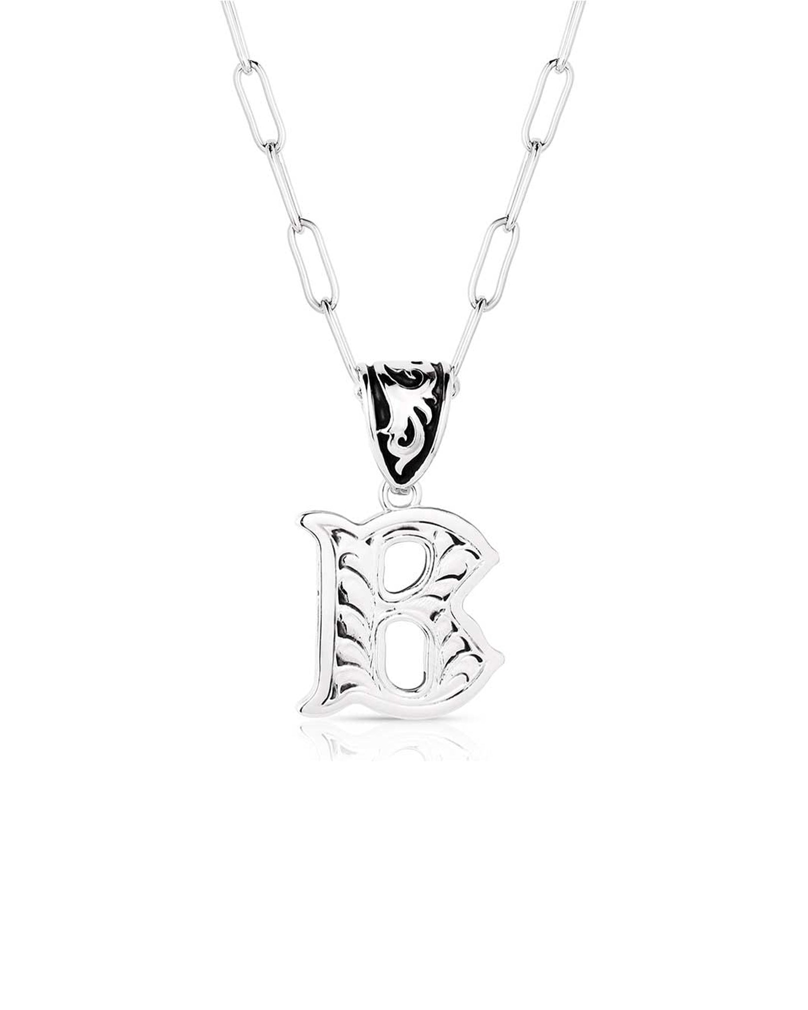 Western Initial B Necklace by Montana Silversmiths from Skip’s Western Outfitters | MON-NC6096-B-O/S