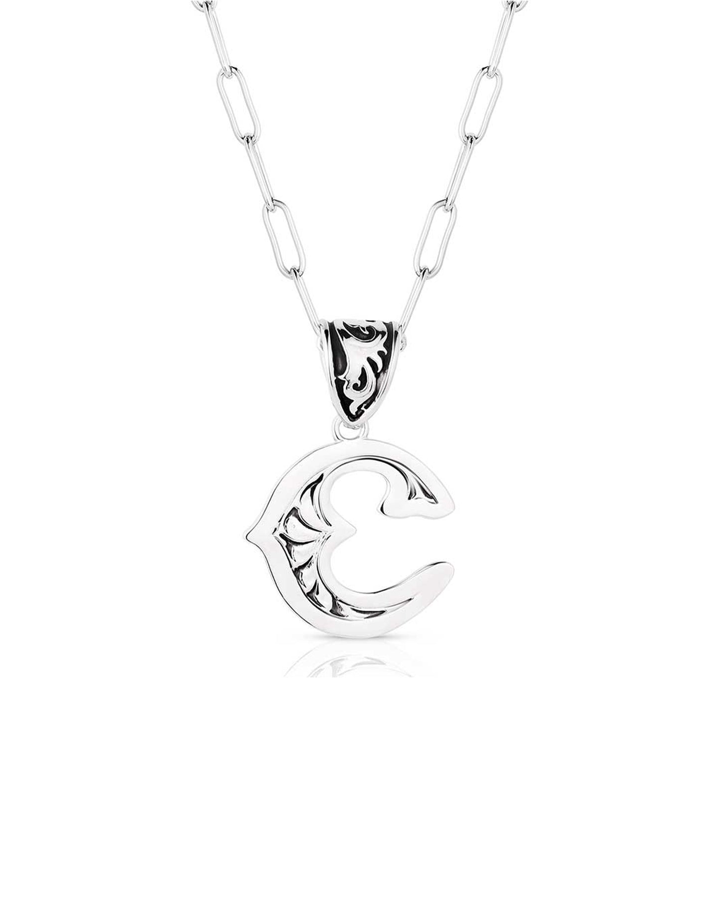 Western Initial C Necklace by Montana Silversmiths from Skip’s Western Outfitters | MON-NC6096-C-O/S