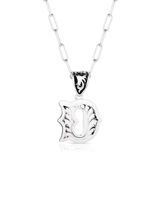 Western Initial D Necklace by Montana Silversmiths from Skip’s Western Outfitters | MON-NC6096-D-O/S