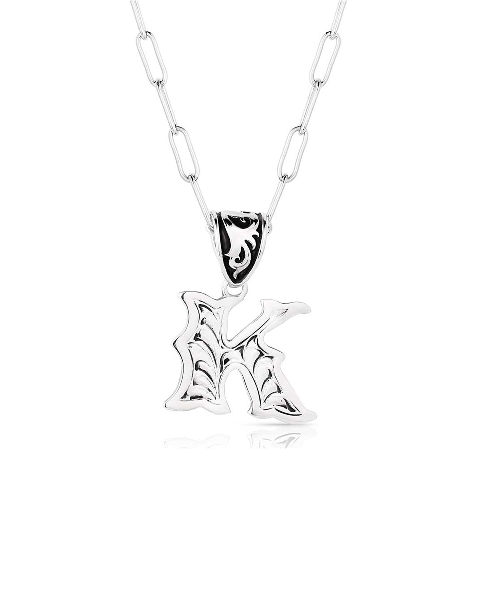 Western Initial K Necklace by Montana Silversmiths from Skip’s Western Outfitters | MON-NC6096-K-O/S
