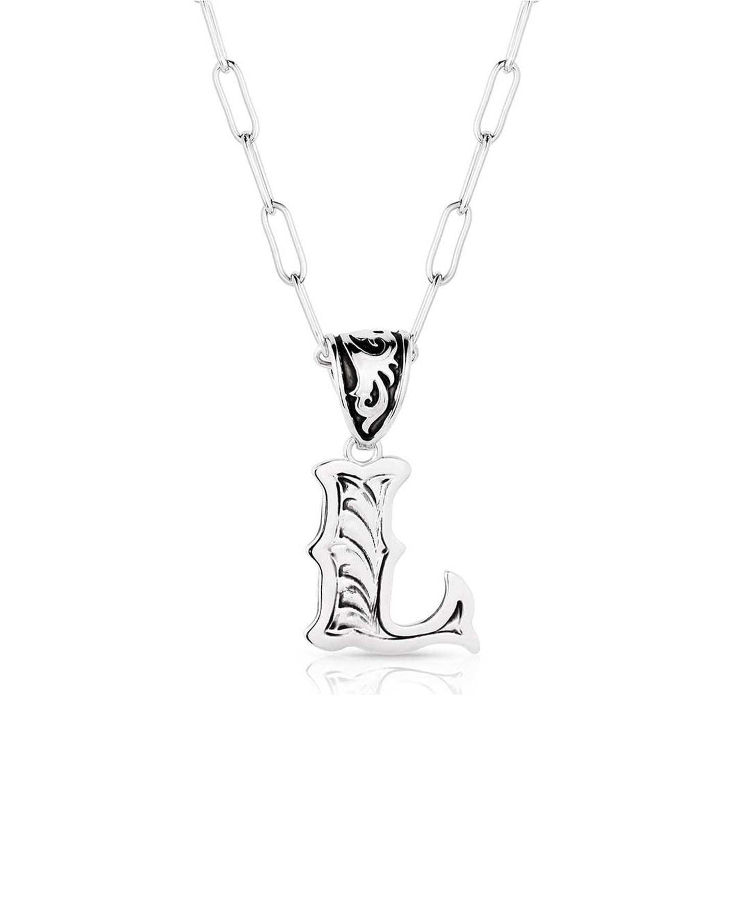 Western Initial L Necklace by Montana Silversmiths from Skip’s Western Outfitters | MON-NC6096-L-O/S
