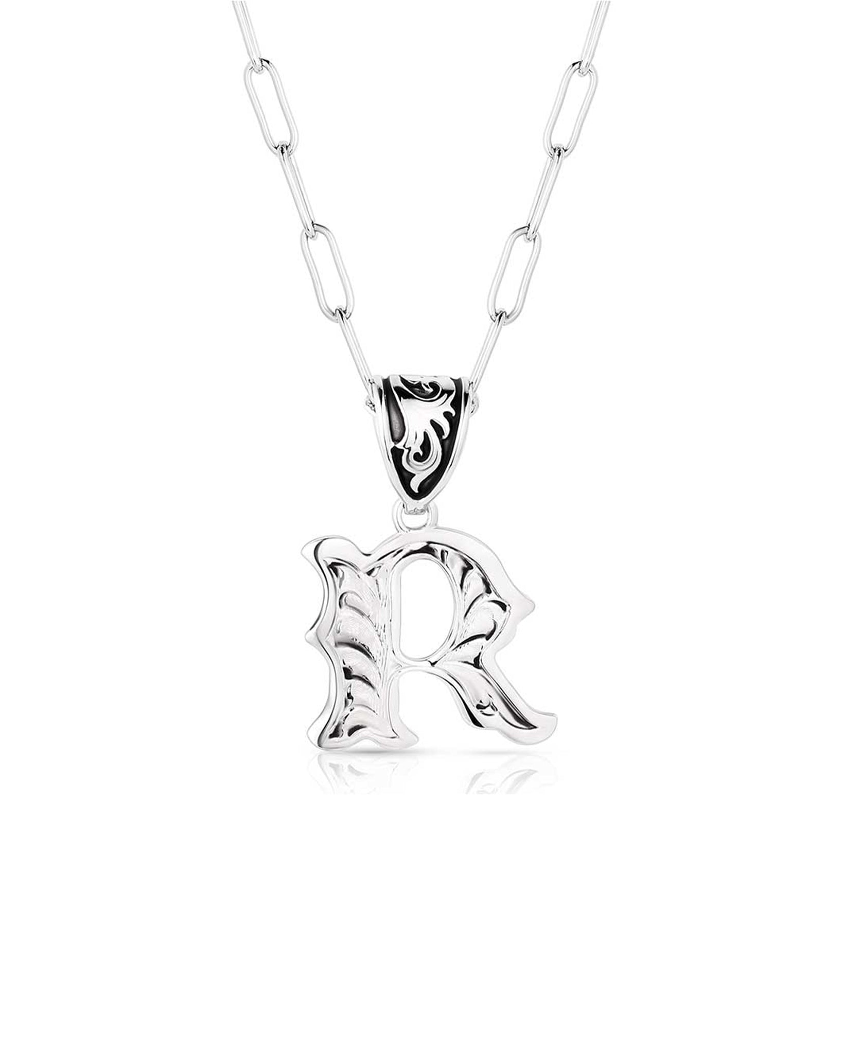 Western Initial R Necklace by Montana Silversmiths from Skip’s Western Outfitters | MON-NC6096-R-O/S