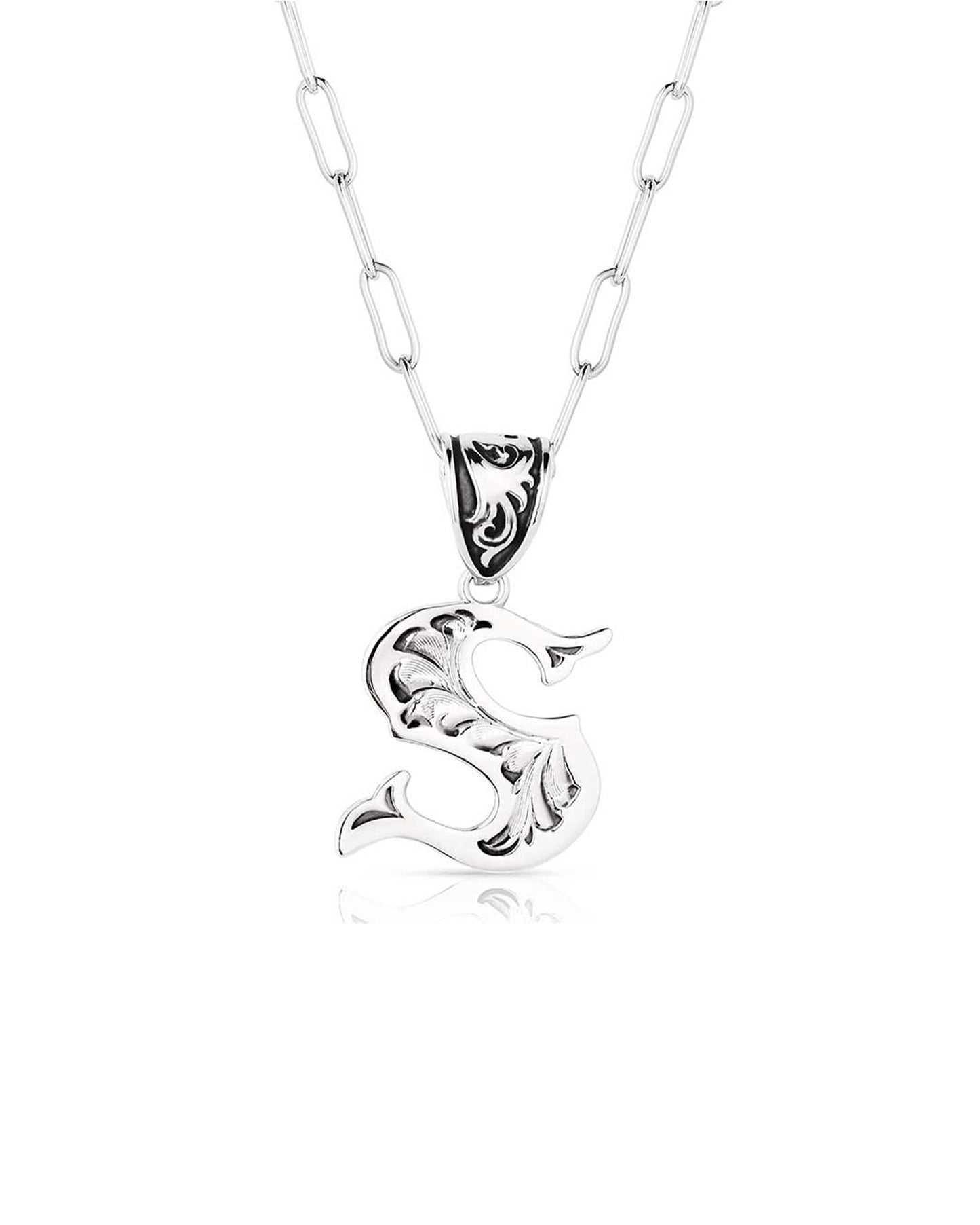 Western Initial S Necklace by Montana Silversmiths from Skip’s Western Outfitters | MON-NC6096-S-O/S