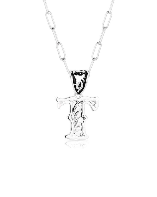 Western Initial T Necklace by Montana Silversmiths from Skip’s Western Outfitters | MON-NC6096-T-O/S