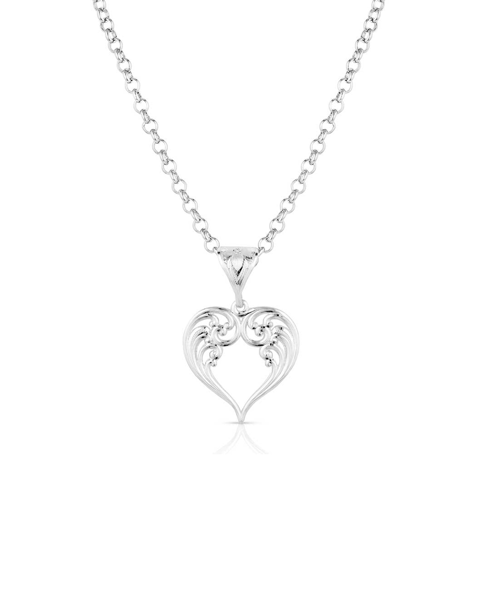 Out West Heart Necklace by Montana Silversmiths from Skip’s Western Outfitters | MON-NC6138-O/S