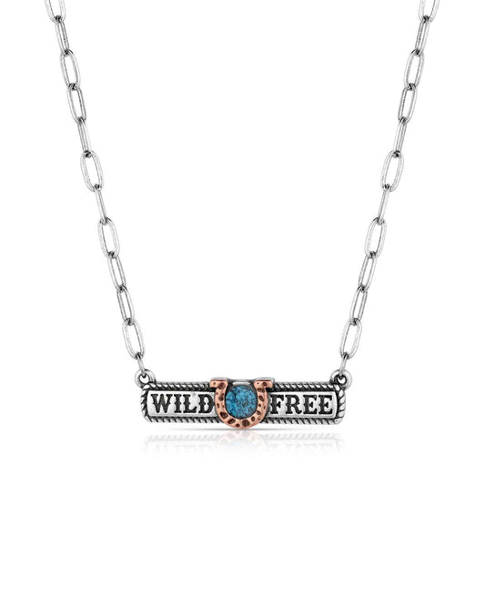 Wild And Free Bar Necklace by Montana Silversmiths from Skip’s Western Outfitters | MON-NC6202-O/S