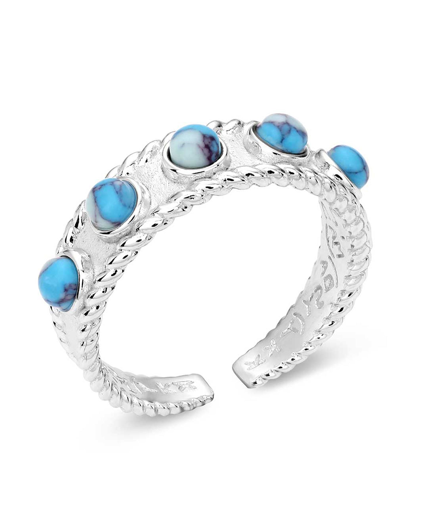 Pebbled Turquoise Wrap Ring by Montana Silversmiths from Skip’s Western Outfitters | MON-RG6216-O/S