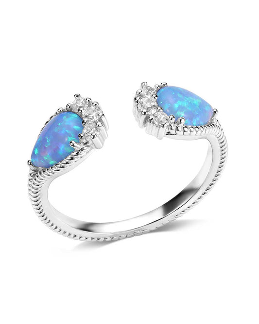 Blue Opal Flare Ring by Montana Silversmiths from Skip’s Western Outfitters | MON-RG6300-O/S