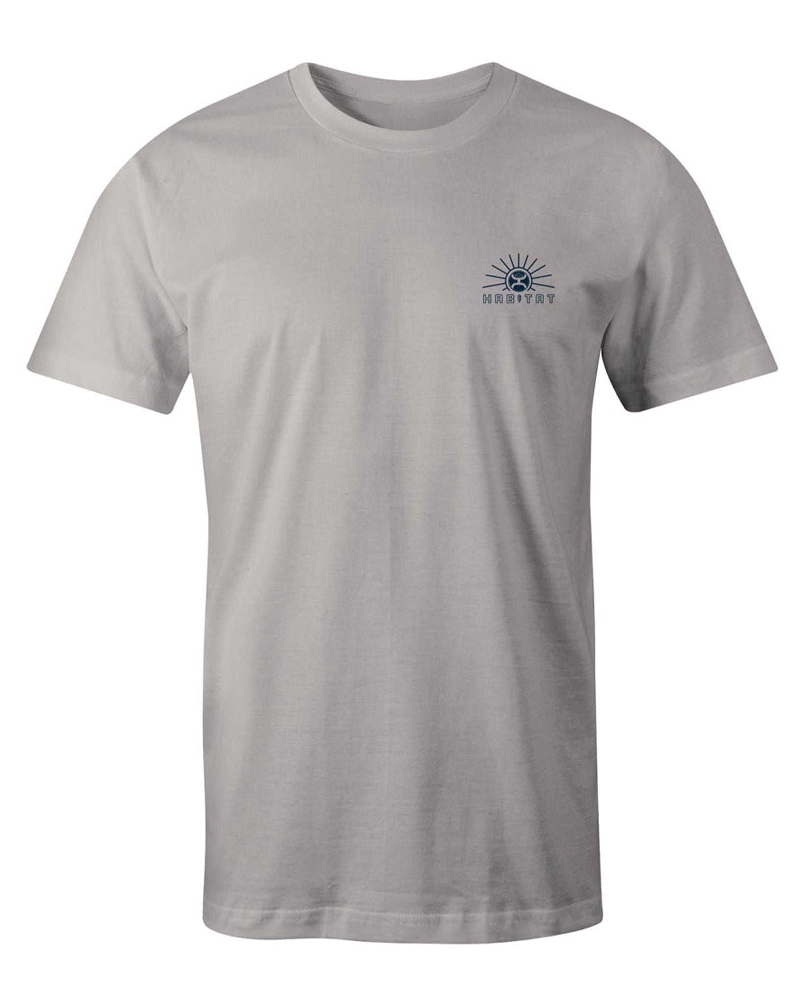 Sunnyside Habitat Chrome Short Sleeve Polyester / Spandex Blend T-Shirt With Multi Color Circle Logo On Back - Ht1800Gy by Hooey from Skip’s Western Outfitters | HOO-HT1800GY-S