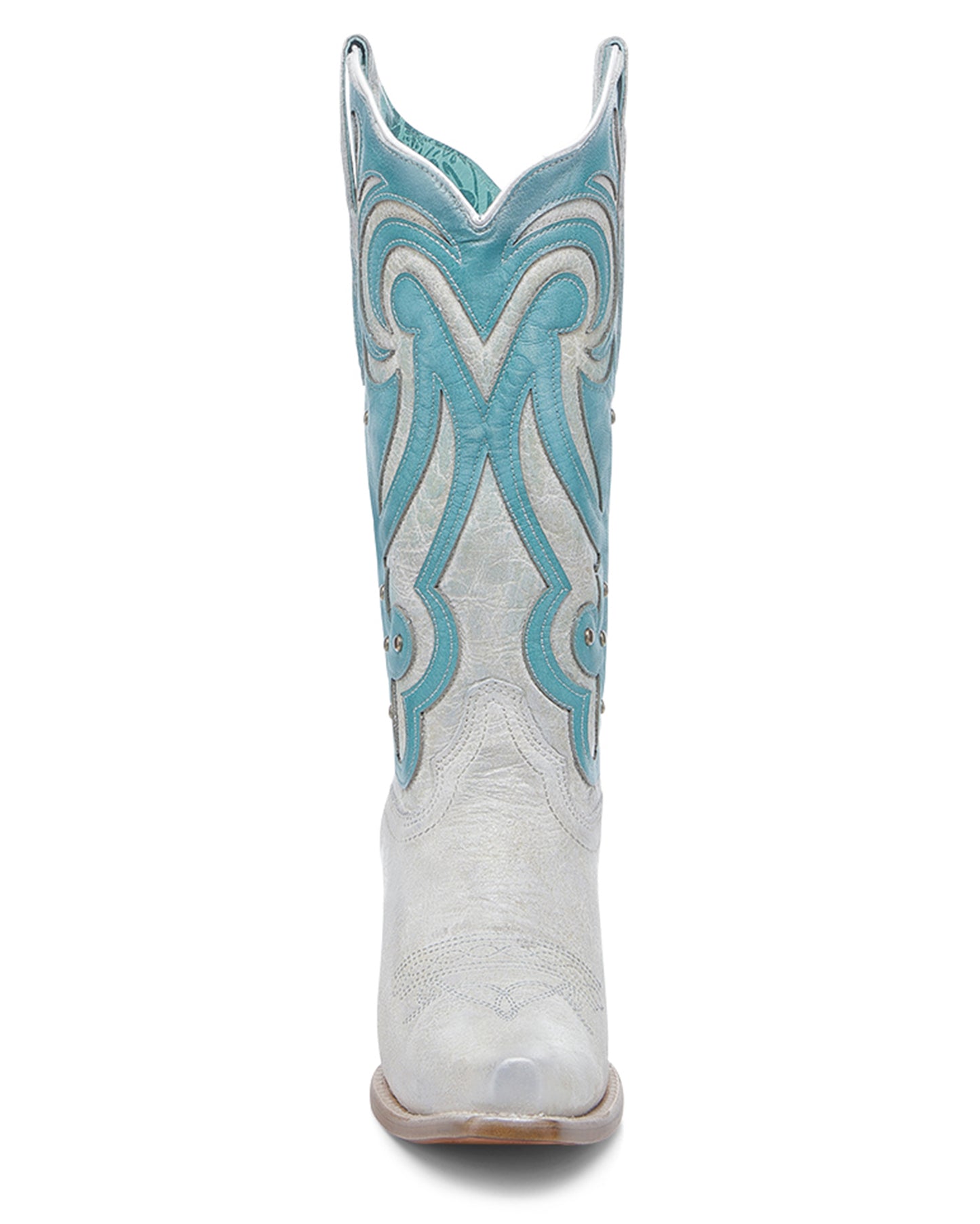 Women's Laser Embroidery & Studs Western Boots
