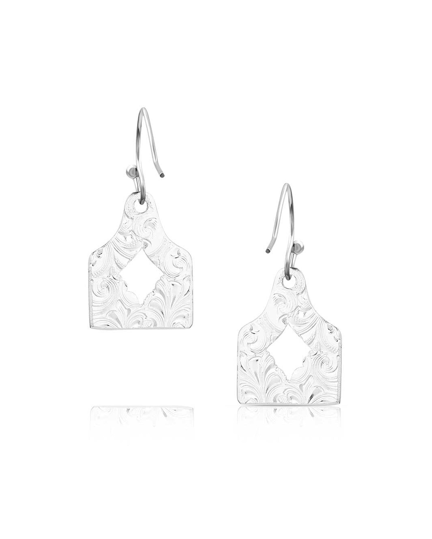 Out West Cow Tag Earrings