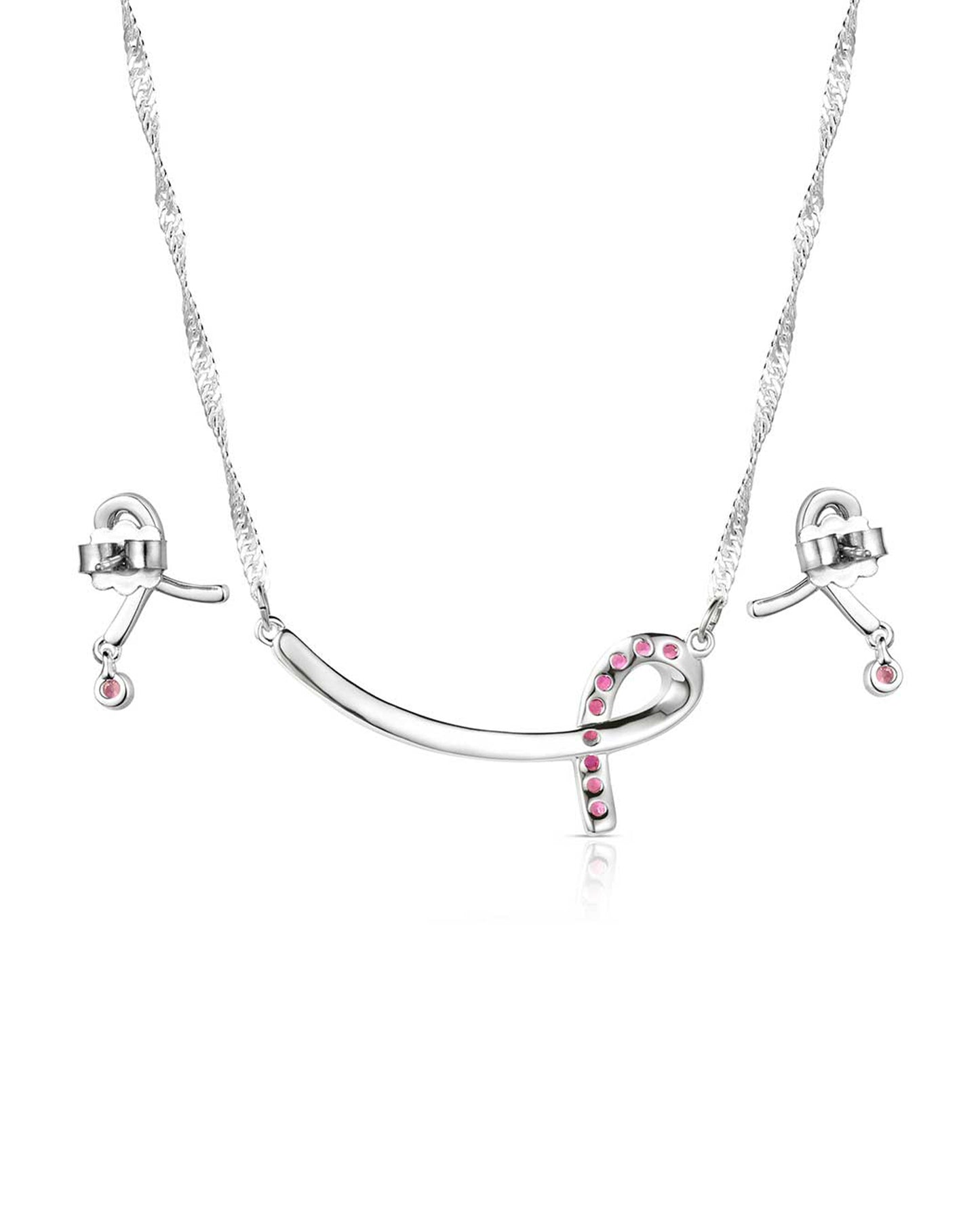 Tough Enough To Wear Pink Hope Rope Jewelry Set