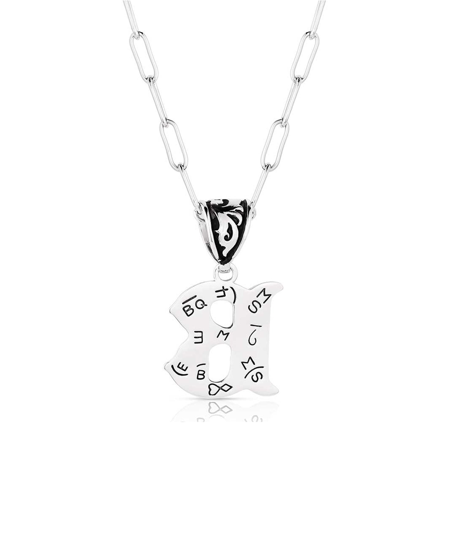Western Initial B Necklace