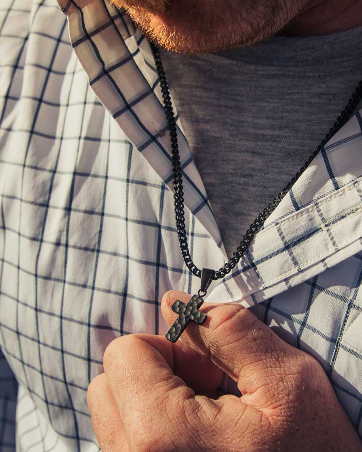 Strong Horizons Cross Necklace