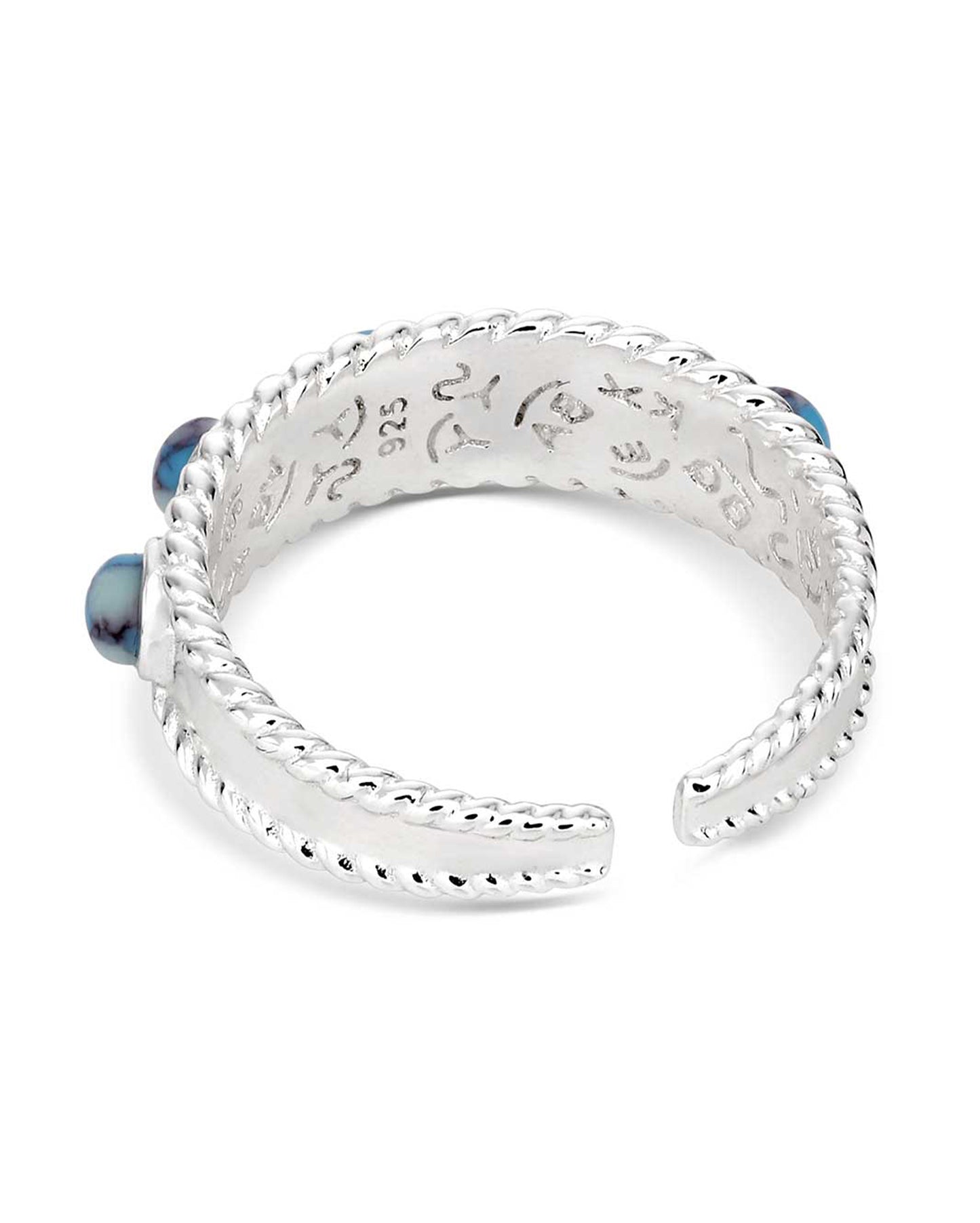 Pebbled Turquoise Wrap Ring