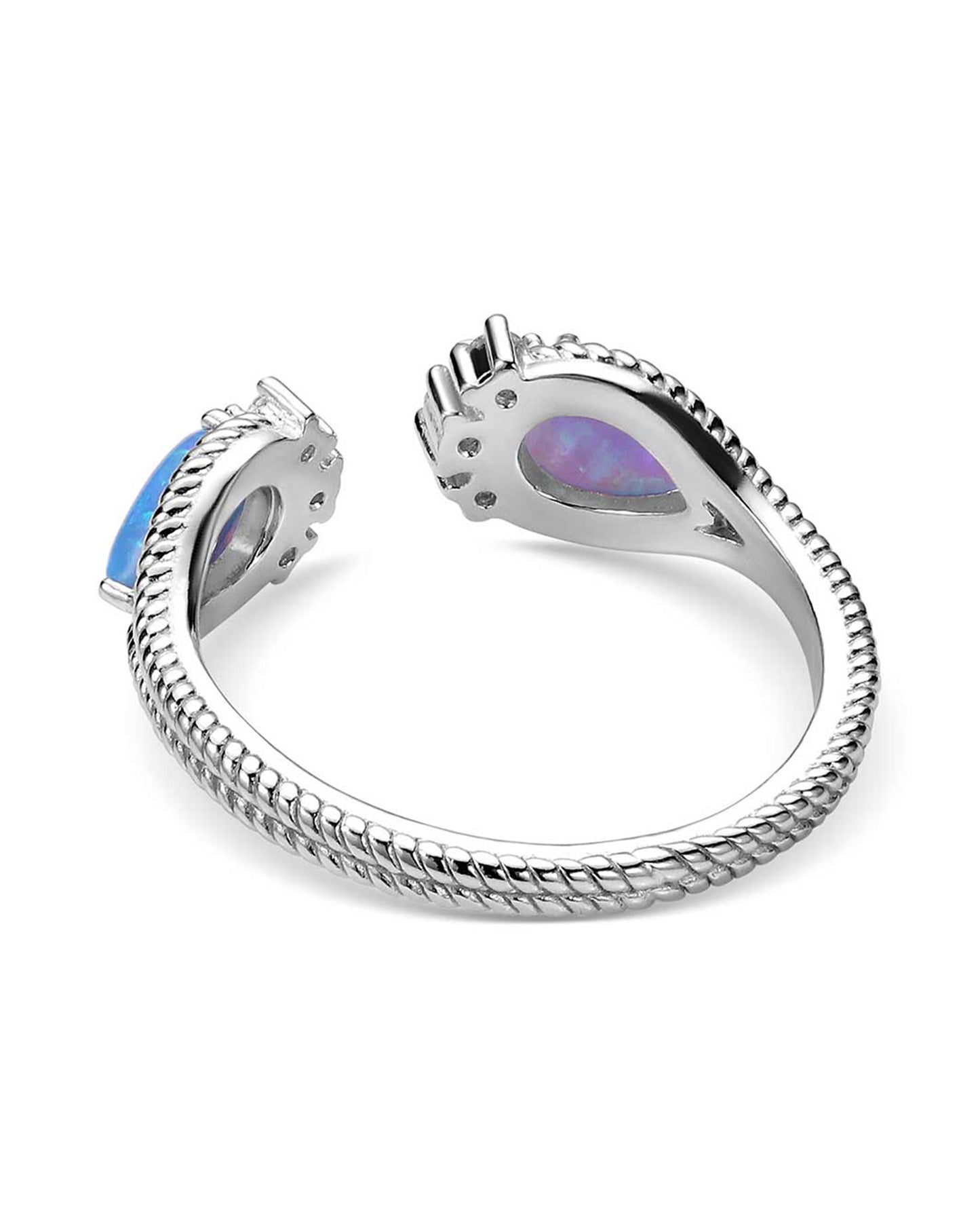 Blue Opal Flare Ring