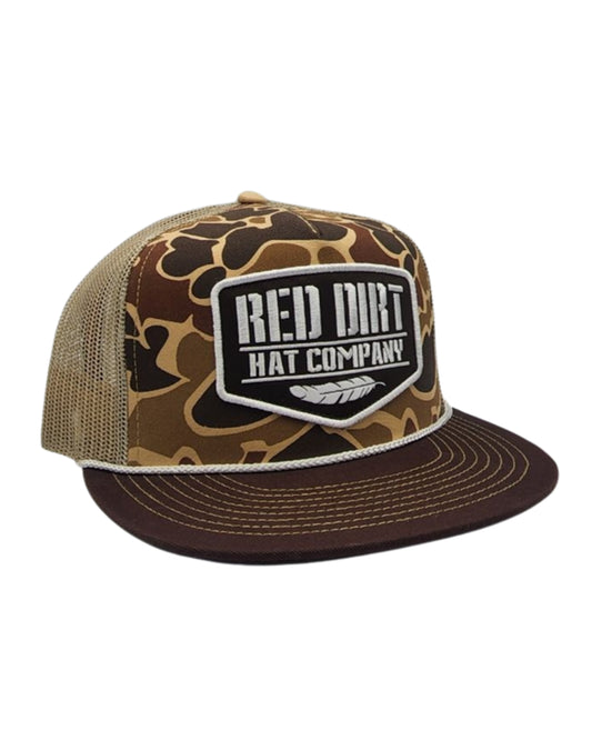 Old Skool Duck Camo 5 Panel Cap by Red Dirt Hat Company from Skip’s Western Outfitters | RDH-RDHC-309-OSFA