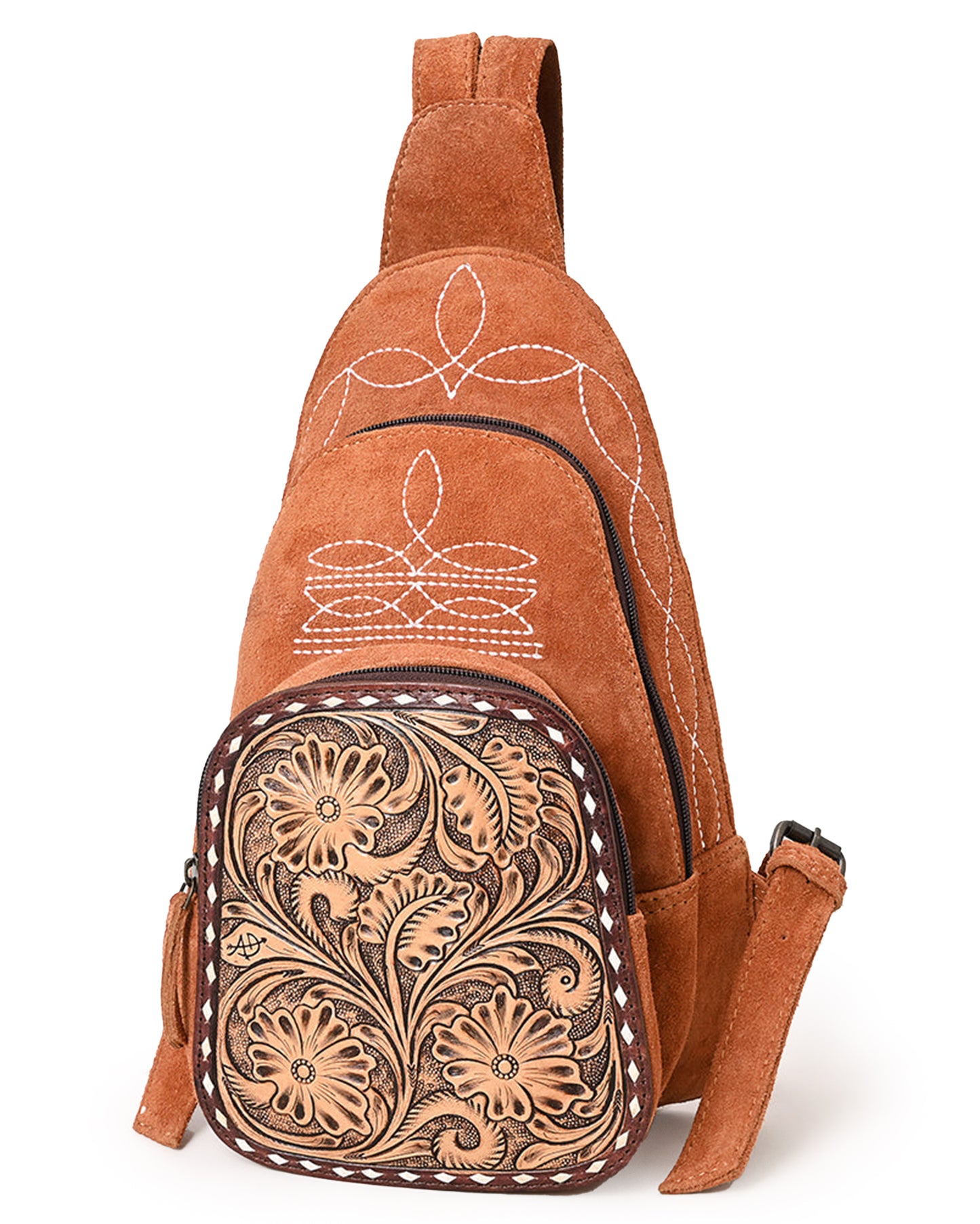 Sling Genuine Western Suede Leather Bag by American Darling from Skip’s Western Outfitters | AMD-ADBG1573C-O/S