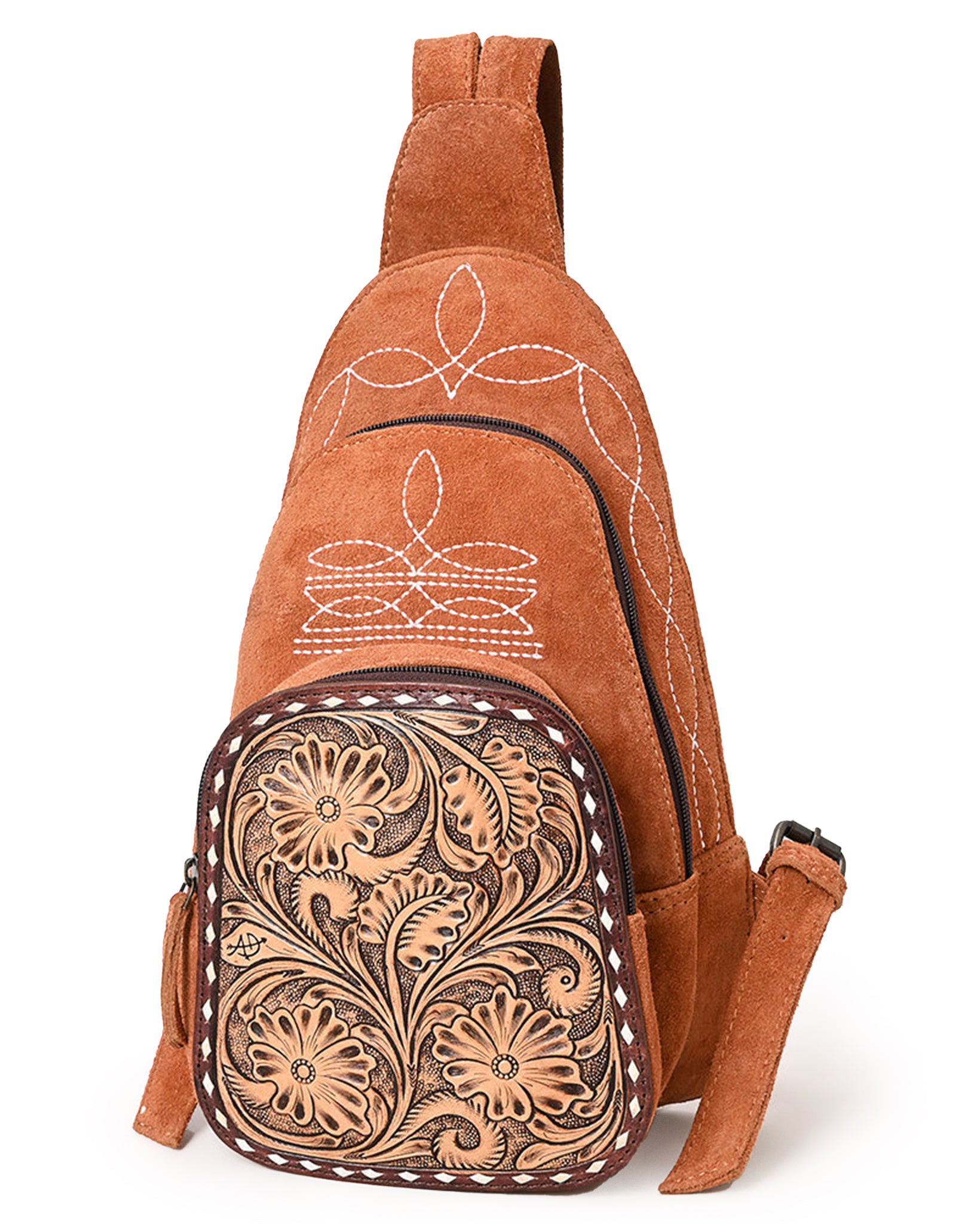 Sling Genuine Western Suede Leather Bag by American Darling from Skip’s Western Outfitters | AMD-ADBG1573C-O/S