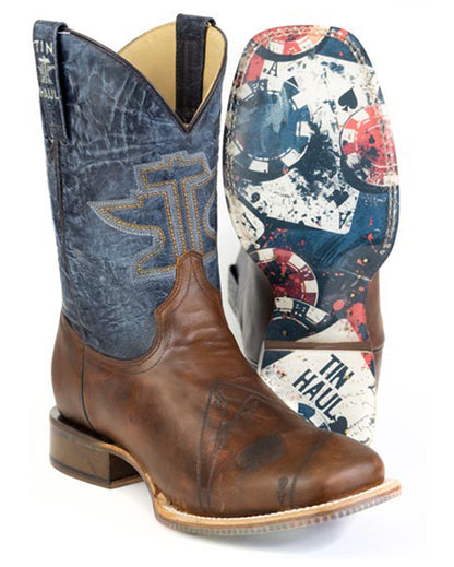 Men's Dealers Choice Western Boots - 14-020-0077-0551 Br by Tin Haul from Skip’s Western Outfitters | KAR-14-020-0077-0551 BR-100-D