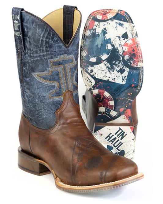 Men's Dealers Choice Western Boots - 14-020-0077-0551 Br by Tin Haul from Skip’s Western Outfitters | KAR-14-020-0077-0551 BR-100-D