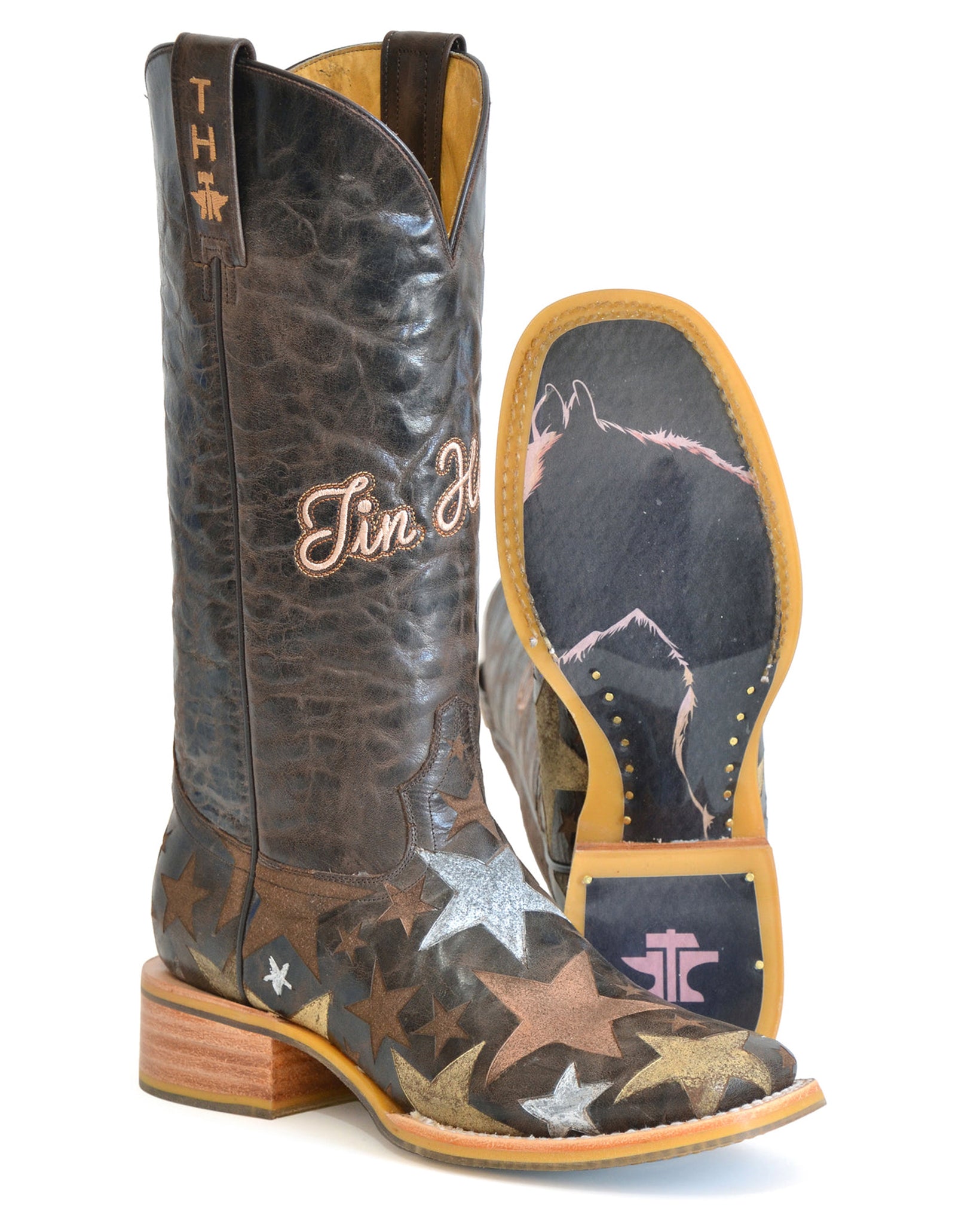 Women's Hollywood Stars Western Boots - 14-021-0007-1502 Br by Tin Haul from Skip’s Western Outfitters | KAR-14-021-0007-1502 BR-060-B