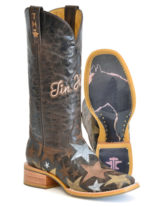 Women's Hollywood Stars Western Boots - 14-021-0007-1502 Br by Tin Haul from Skip’s Western Outfitters | KAR-14-021-0007-1502 BR-060-B