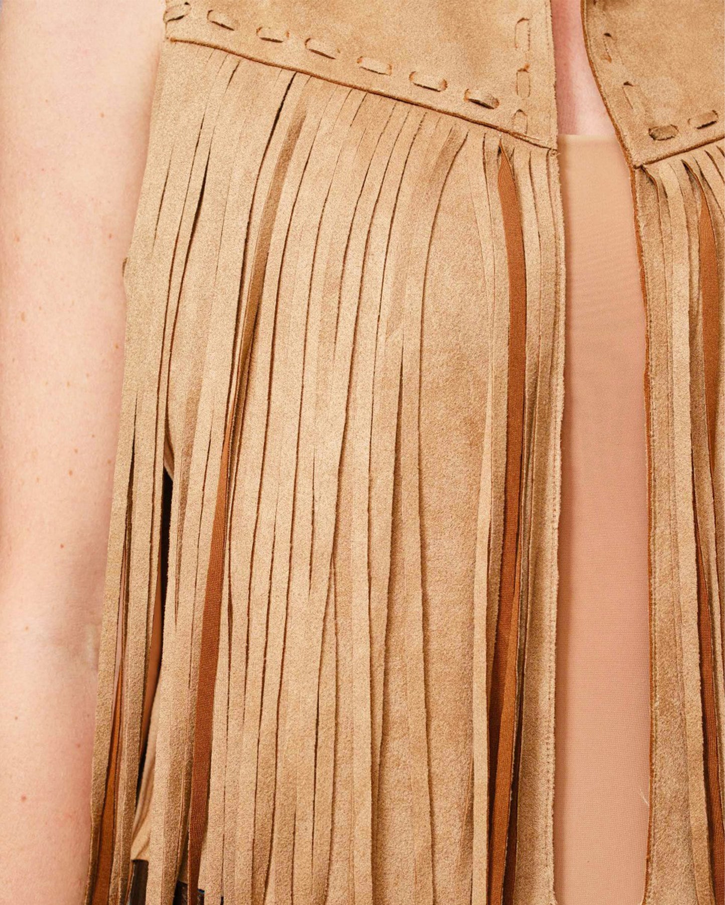 Women's Suede Fringe Western Vest