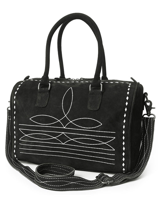 Genuine Western Suede Leather Duffel Bag by American Darling from Skip’s Western Outfitters | AMD-ADBG1585A-O/S