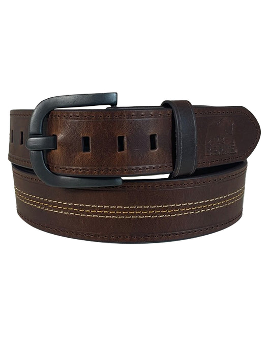 Contrast Stitching Genuine Leather Belt
