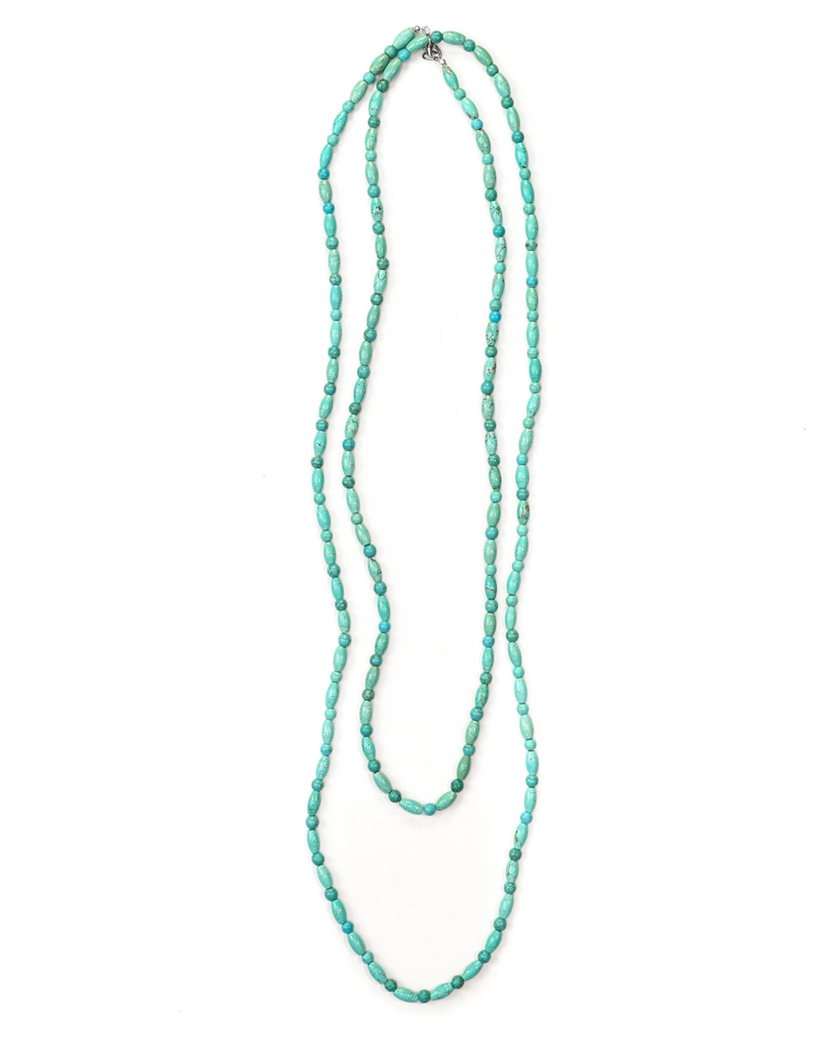 Women's 66" Green Turquoise Beaded Necklace - N1262